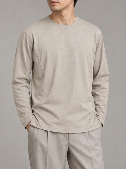 サイドパネル 長袖Tシャツ・ライトストーンの着用イメージ